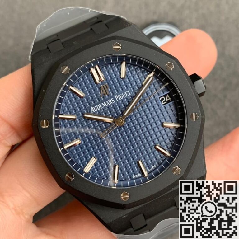 ZF Factory AP Royal Oak 15500 DLC Blue Dial Replica Watches