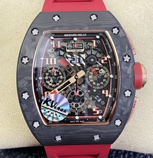 KV Factory Replica Richard Mille Watches RM011 Rubber Strap Watch