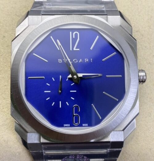 BV Factory Replica Bvlgari Octo Finissimo 103431 Blue Dial