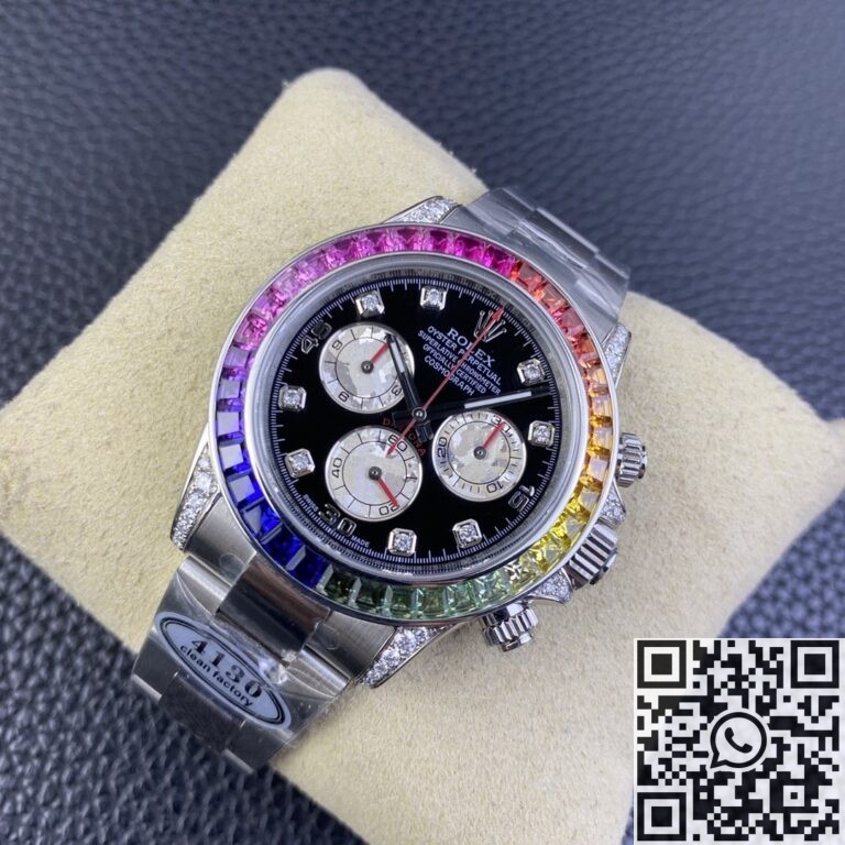 Clean Factory Replica Rolex Cosmograph Daytona 116599RBOW Series Diamond Inlaid Dial