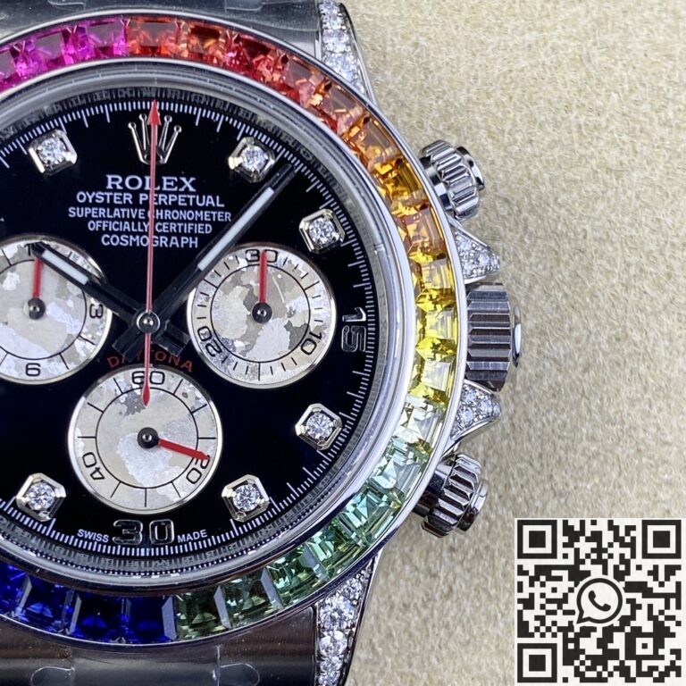 Clean Factory Replica Rolex Cosmograph Daytona 116599RBOW Series Diamond Inlaid Dial