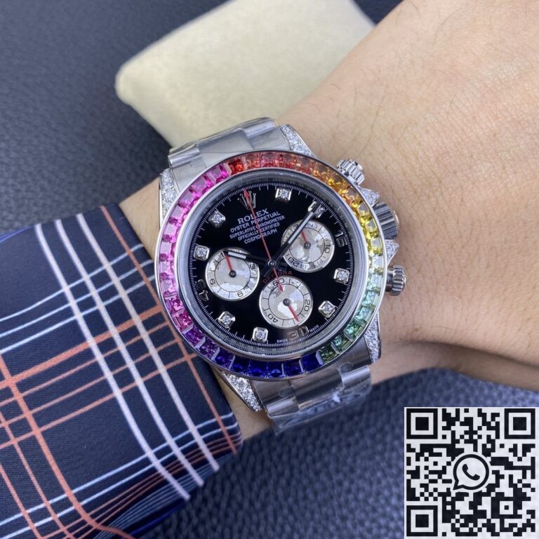 Clean Factory Replica Rolex Cosmograph Daytona 116599RBOW Series Diamond Inlaid Dial