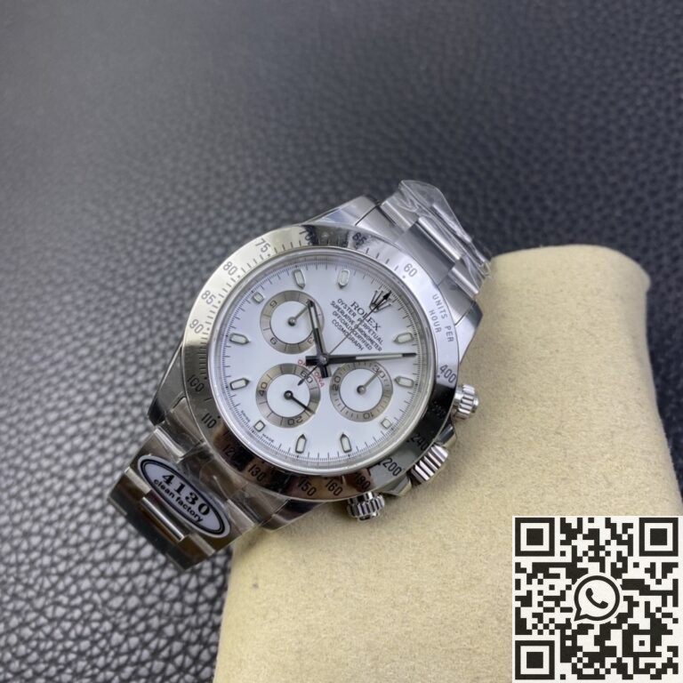 Clean Factory Replica Rolex Cosmograph Daytona 116520-78590 Series White Dial