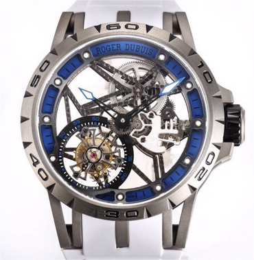 BBR Factory Replica Roger Dubuis Excalibur Spider RDDBEX0479 Tourbillon Blue Dial