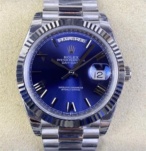 EW Factory Replica Rolex Day Date M228236-0007 Blue Dial Series