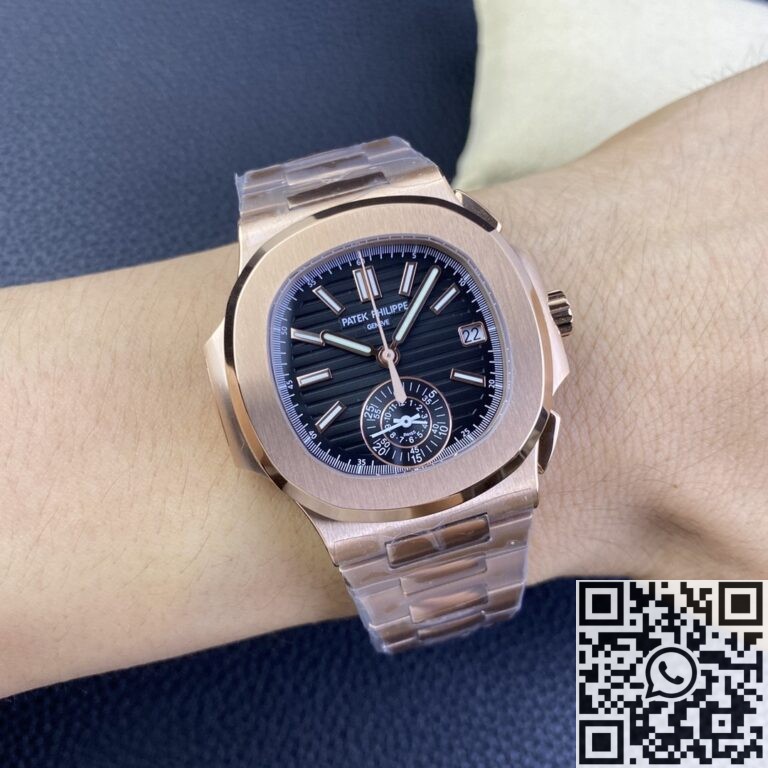 3K Factory Replica Patek Philippe Nautilus 5980/1R-001 Gold Dial