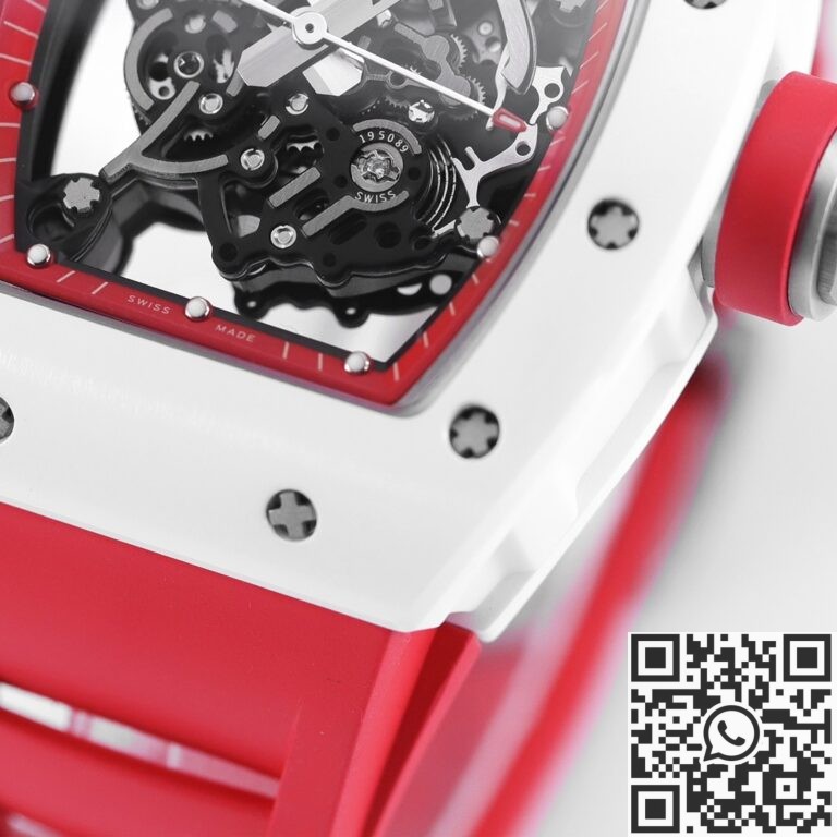 KV Factory Replica Richard Mille RM055 Series V5 Red Rubber Strap