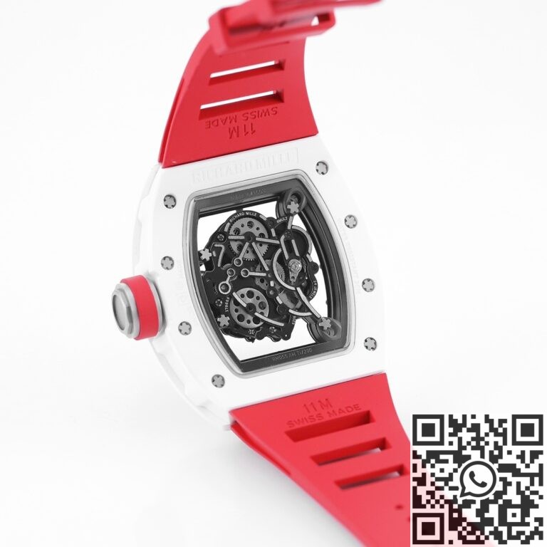 KV Factory Replica Richard Mille RM055 Series V5 Red Rubber Strap