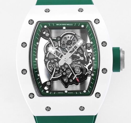 KV Factory Replica Richard Mille RM055 Series V5 Green Rubber Strap