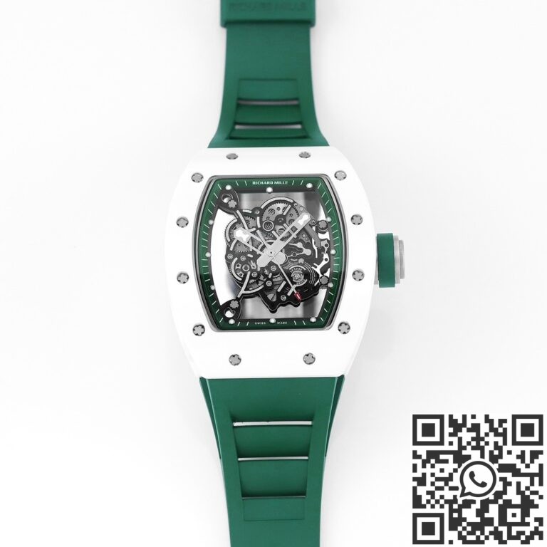 KV Factory Replica Richard Mille RM055 Series V5 Green Rubber Strap