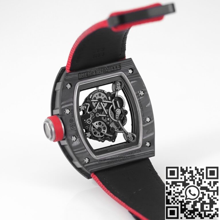 KV Factory Replica Richard Mille RM055 Series V5 Red Nylon Strap