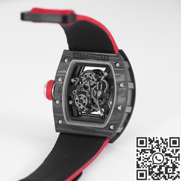 KV Factory Replica Richard Mille RM055 Series V5 Red Nylon Strap