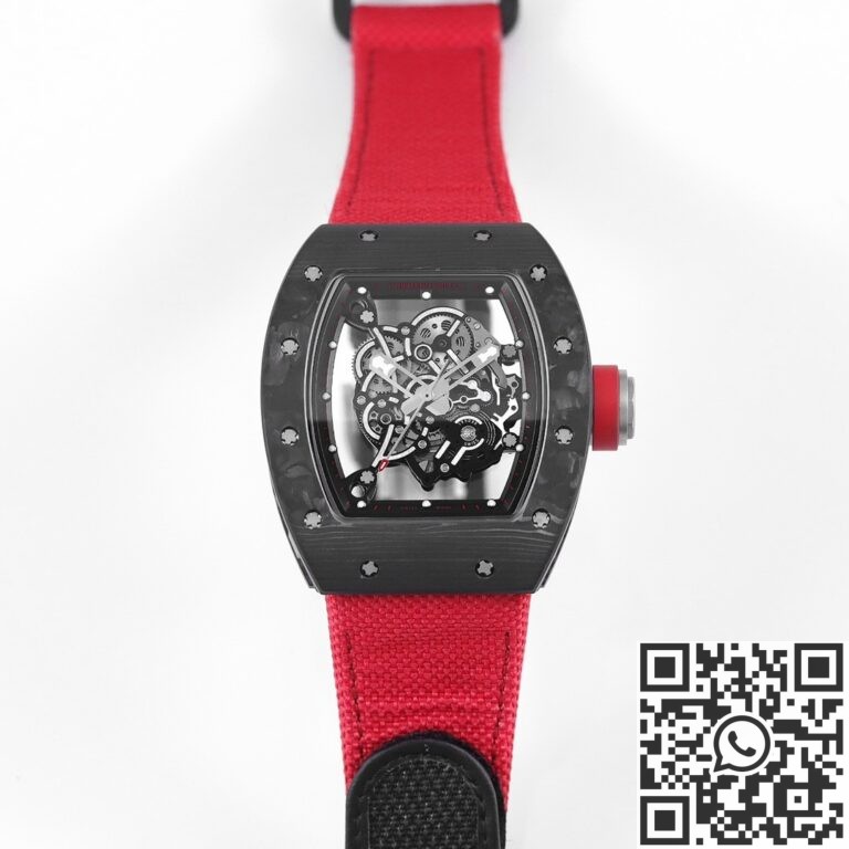 KV Factory Replica Richard Mille RM055 Series V5 Red Nylon Strap