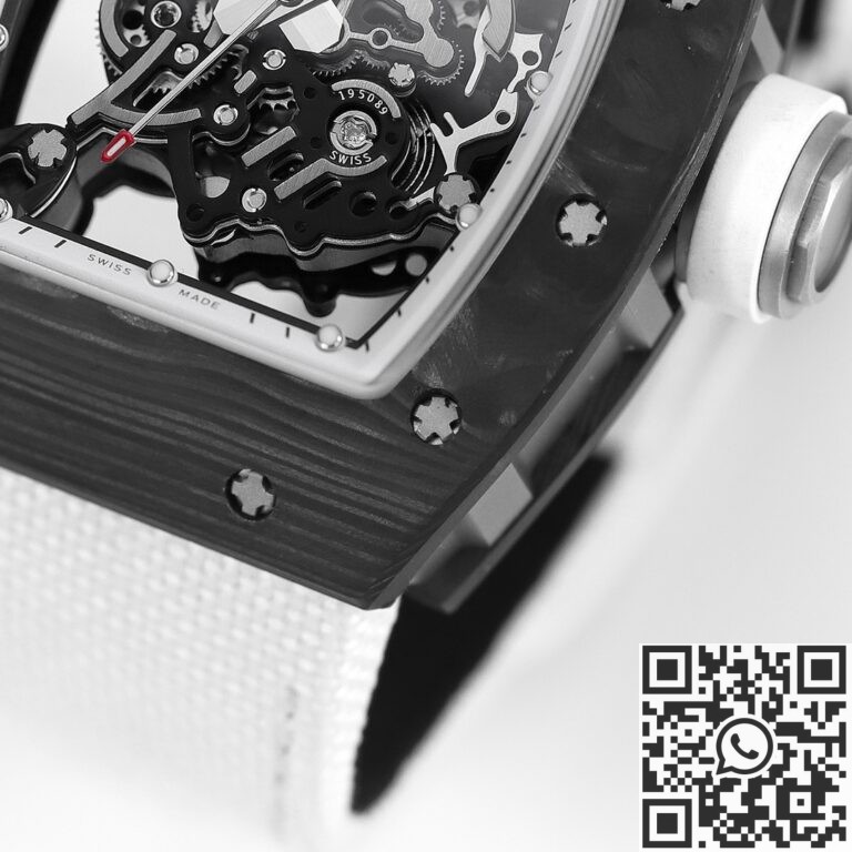 KV Factory Replica Richard Mille RM055 Series V5 White Nylon Strap