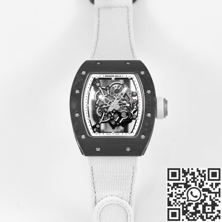 KV Factory Replica Richard Mille RM055 Series V5 White Nylon Strap