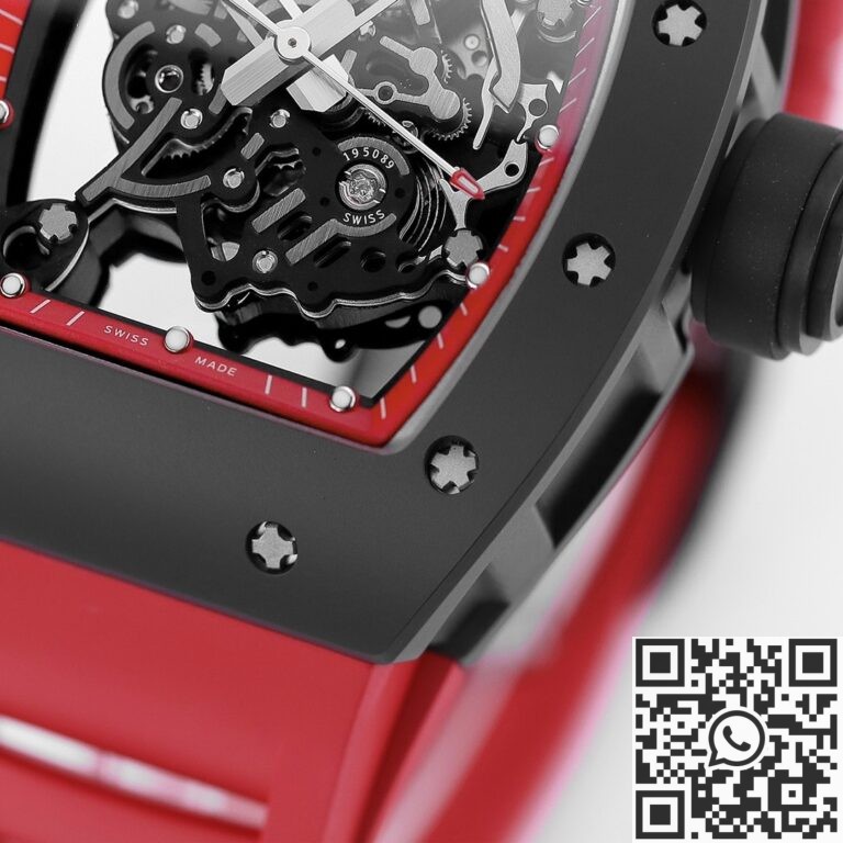 KV Factory Replica Richard Mille RM055 Series V5 Red Rubber Strap