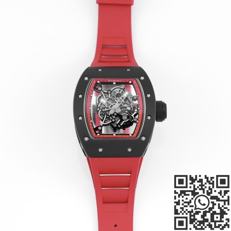 KV Factory Replica Richard Mille RM055 Series V5 Red Rubber Strap