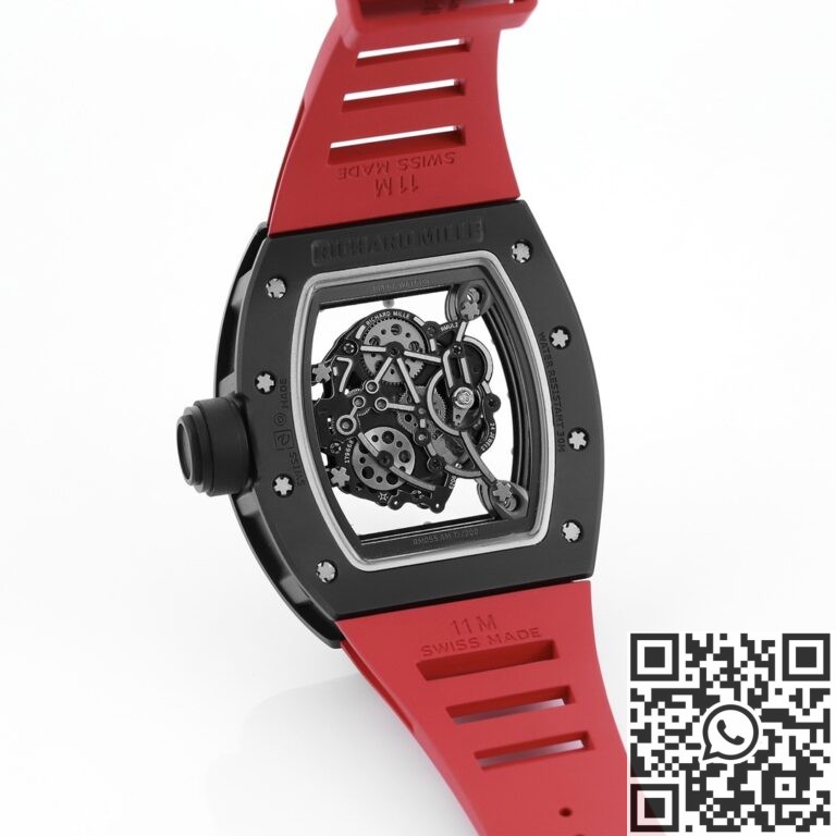 KV Factory Replica Richard Mille RM055 Series V5 Red Rubber Strap