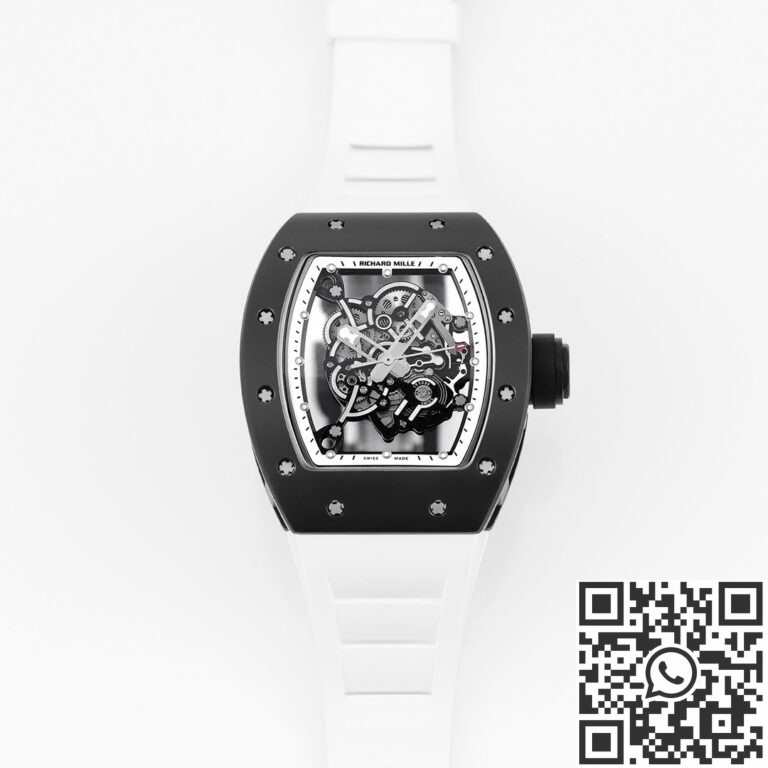 KV Factory Replica Richard Mille RM055 Series V5 White Rubber Strap