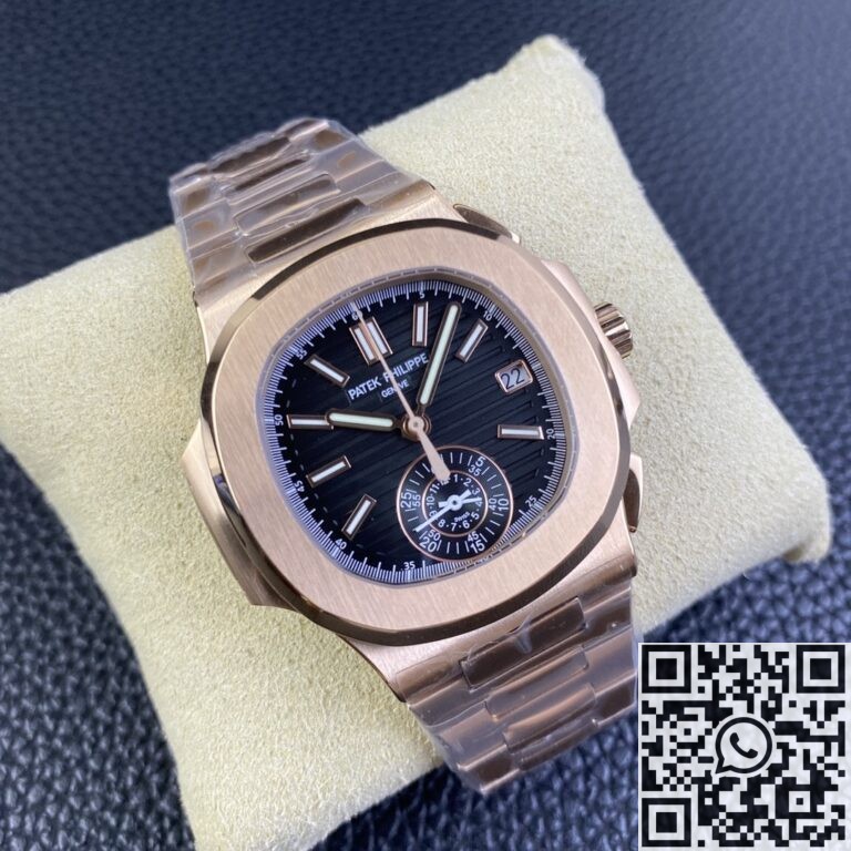 3K Factory Replica Patek Philippe Nautilus 5980/1R-001 Gold Dial