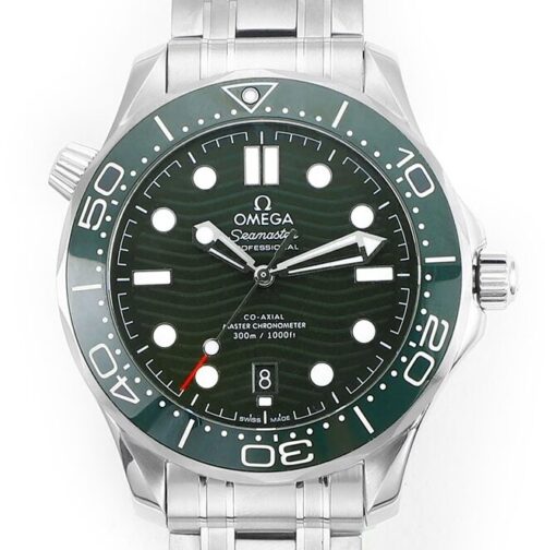 VS Factory Replica Omega Seamaster Diver 300M 210.32.42.20.10.001 Green Rubber Strap Series