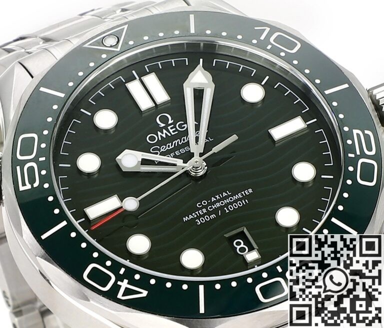 VS Factory Replica Omega Seamaster Diver 300M 210.32.42.20.10.001 Green Rubber Strap Series