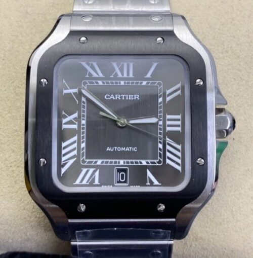 BV Factory Replica Cartier Santos WSSA0037 Grey Dial Series