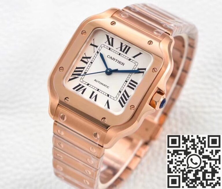 BV Factory Replica Cartier Santos WGSA0031 Rose Gold Case Series