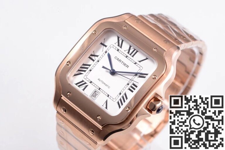 BV Factory Replica Cartier Santos WGSA0018 Rose Gold Case Series