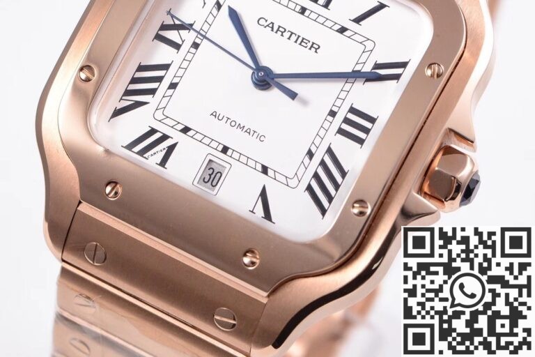 BV Factory Replica Cartier Santos WGSA0018 Rose Gold Case Series