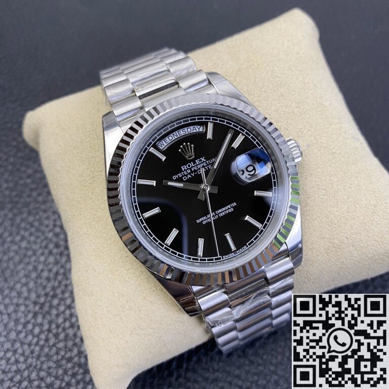 EW Factory Replica Rolex Day Date M228236-0003 Black Dial Series