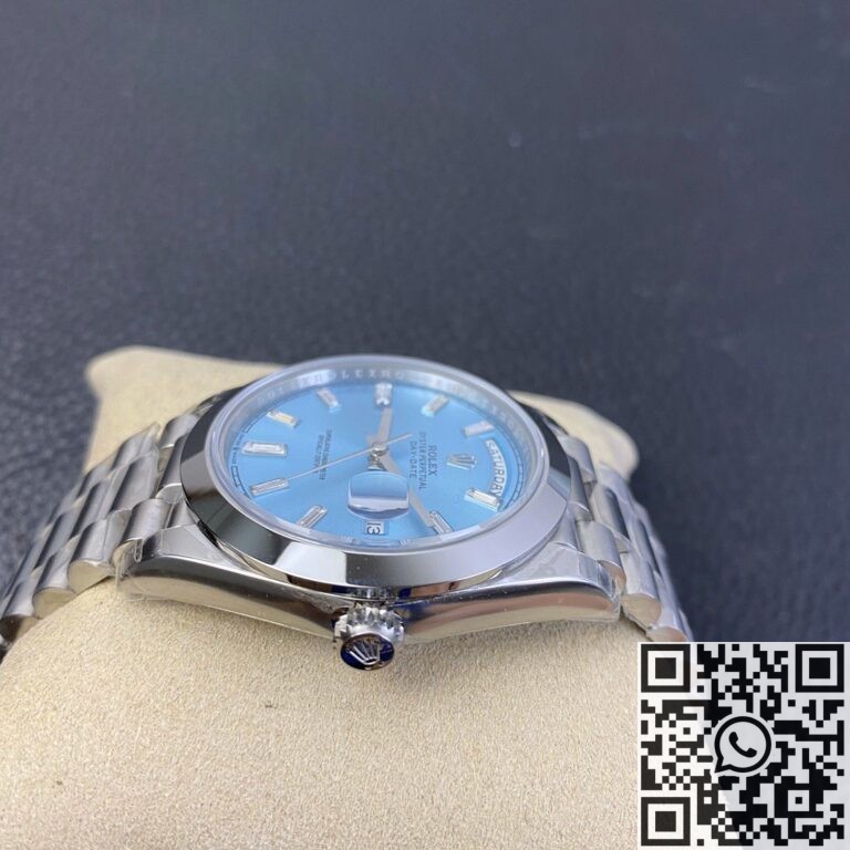 EW Factory Replica Rolex Day Date M228206-0002 Ice Blue Dial Series