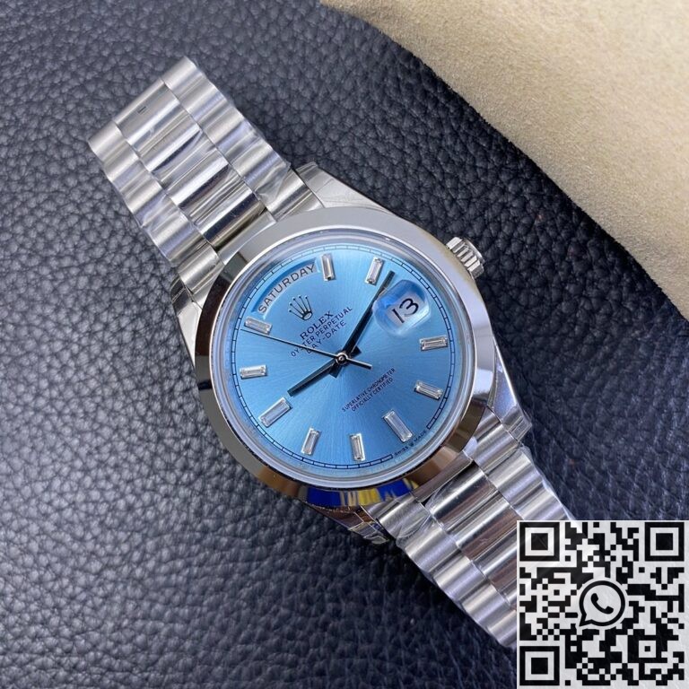 EW Factory Replica Rolex Day Date M228206-0002 Ice Blue Dial Series