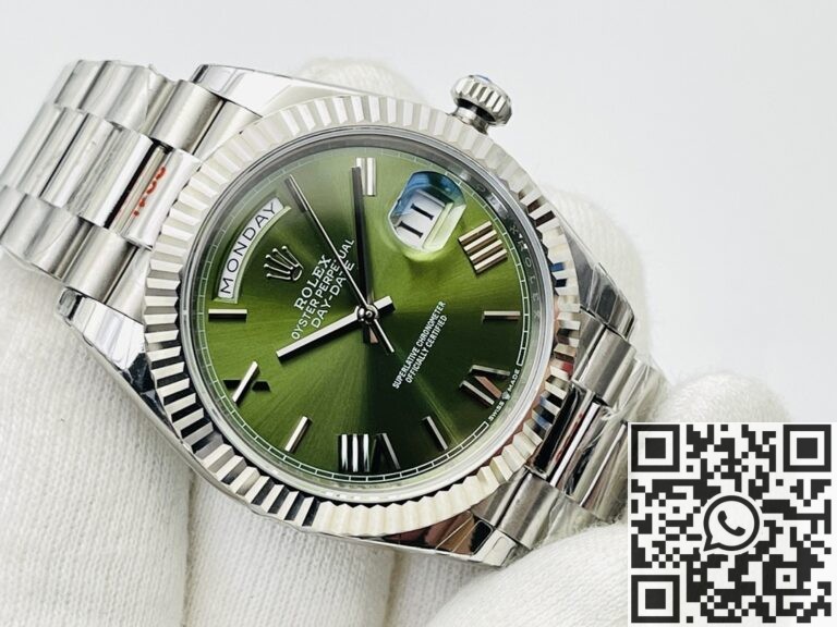 EW Factory Replica Rolex Day Date M228239-0033 Olive Green Dial Series