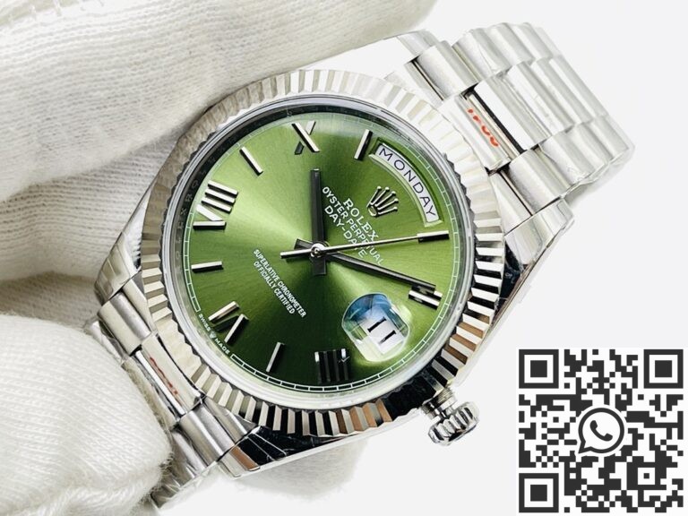 EW Factory Replica Rolex Day Date M228239-0033 Olive Green Dial Series