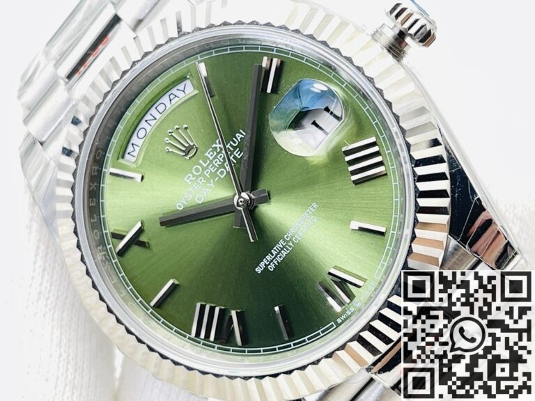 EW Factory Replica Rolex Day Date M228239-0033 Olive Green Dial Series