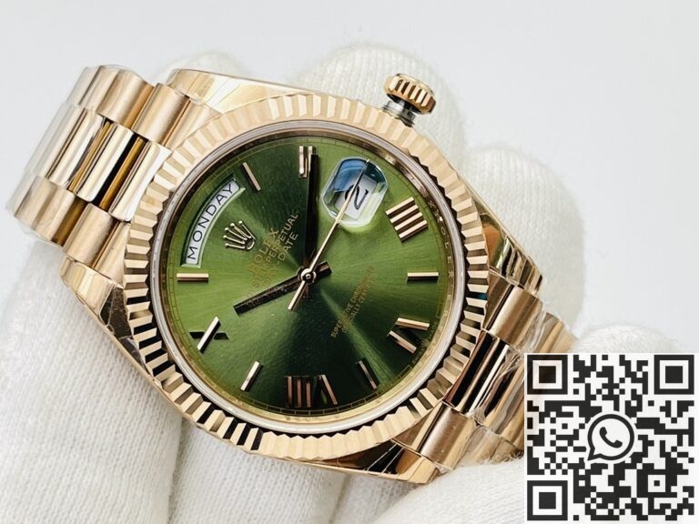 EW Factory Replica Rolex Day Date M228235-0025 Olive Green Dial Series