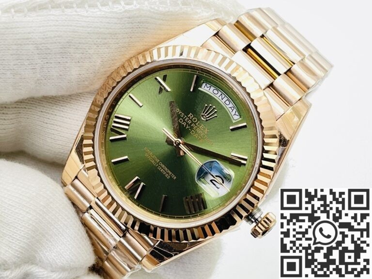 EW Factory Replica Rolex Day Date M228235-0025 Olive Green Dial Series