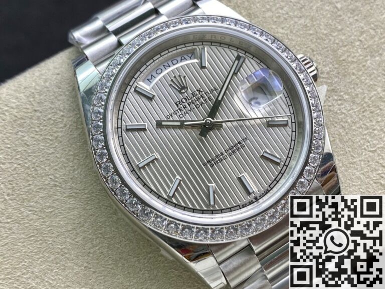 EW Factory Replica Rolex Day Date M228349RBR-0007 White Gold Series