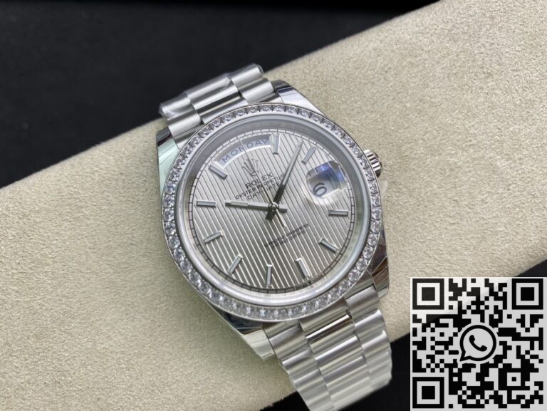 EW Factory Replica Rolex Day Date M228349RBR-0007 White Gold Series