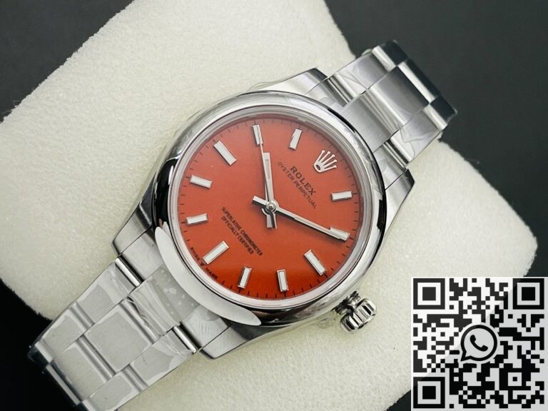 EW Factory Replica Rolex Oyster Perpetual M126000-0007 Coral Red Dial Series 36mm