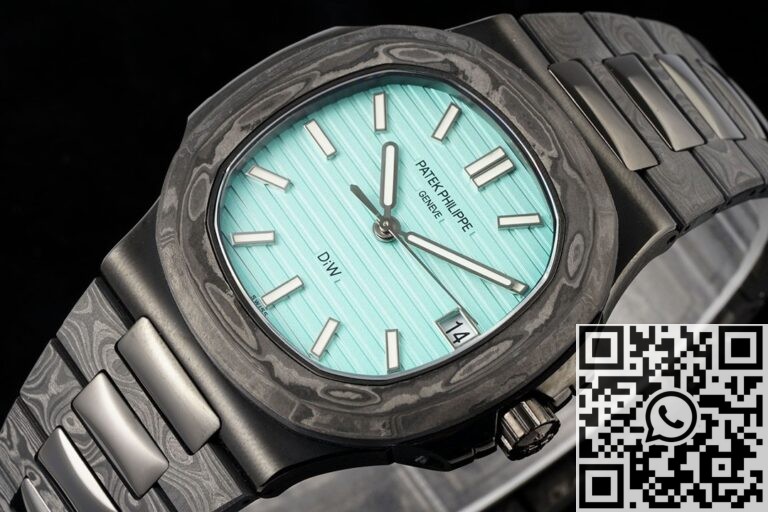 Customized Patek Philippe Nautilus 5711 Carbon Fiber Tiffany Blue Dial Series