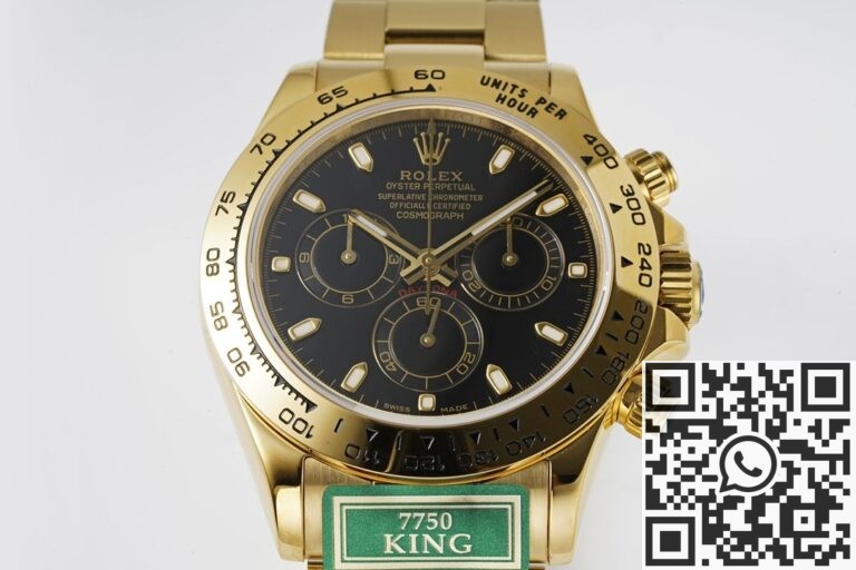 King Factory Replica Rolex Cosmograph Daytona M116508-0004 Gold Watch With Black Dial