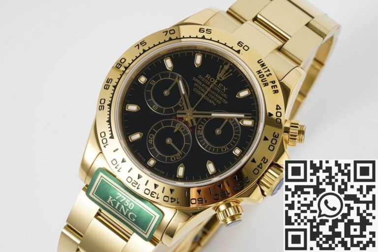 King Factory Replica Rolex Cosmograph Daytona M116508-0004 Gold Watch With Black Dial