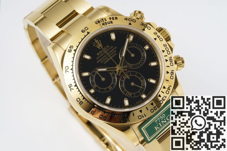 King Factory Replica Rolex Cosmograph Daytona M116508-0004 Gold Watch With Black Dial