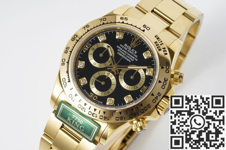 King Factory Replica Rolex Cosmograph Daytona M116508-0008 Gold Watch With Black Dial