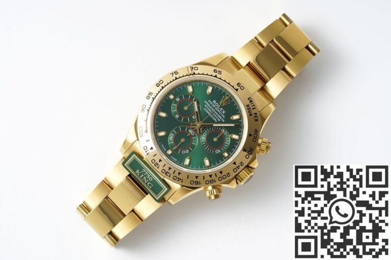 King Factory Replica Rolex Cosmograph Daytona M116508-0013 Gold Watch With Green Dial