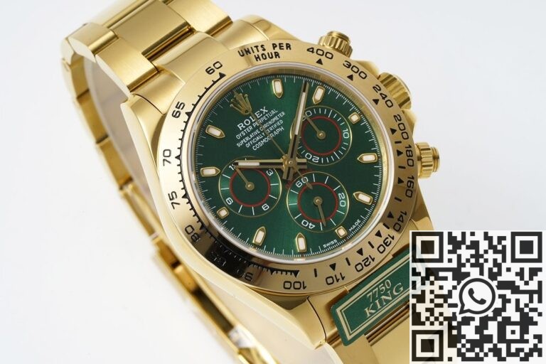 King Factory Replica Rolex Cosmograph Daytona M116508-0013 Gold Watch With Green Dial