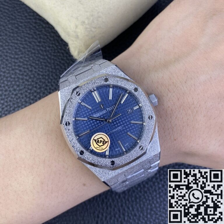 APS Factory Replica Audemars Piguet Royal Oak Frosted 15410BC.GG.1224BC.01 Blue Dial