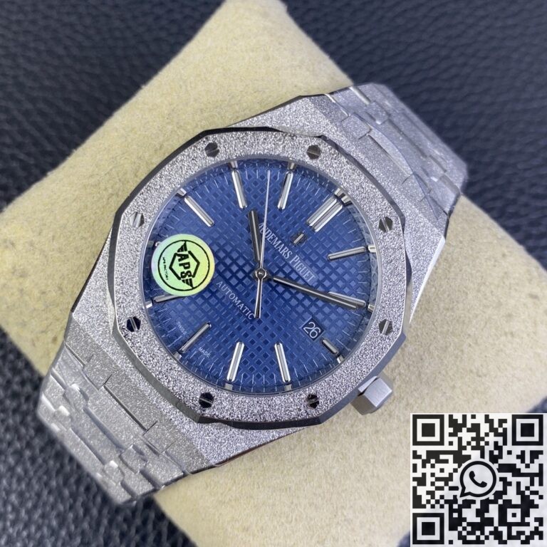 APS Factory Replica Audemars Piguet Royal Oak Frosted 15410BC.GG.1224BC.01 Blue Dial